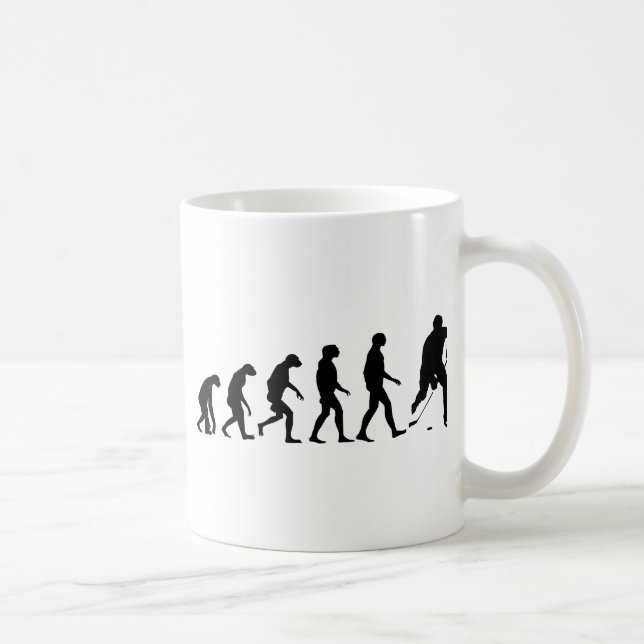 Caneca De Café Evolução do hóquei (Direita)