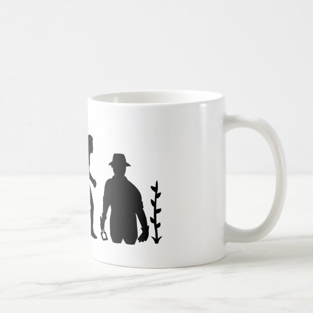 Caneca De Café Evolução do jardineiro (Direita)