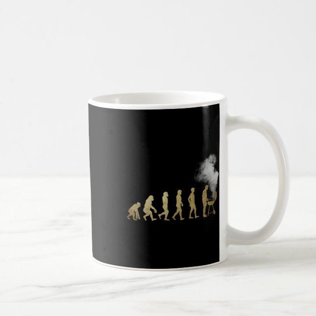 Caneca De Café Evolução Do Mestre Grelha - Presentes Grelha - Eu  (Direita)