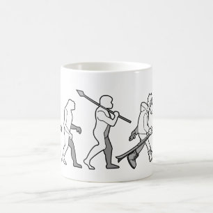 Caneca De Café Evolução do pensionista da neve