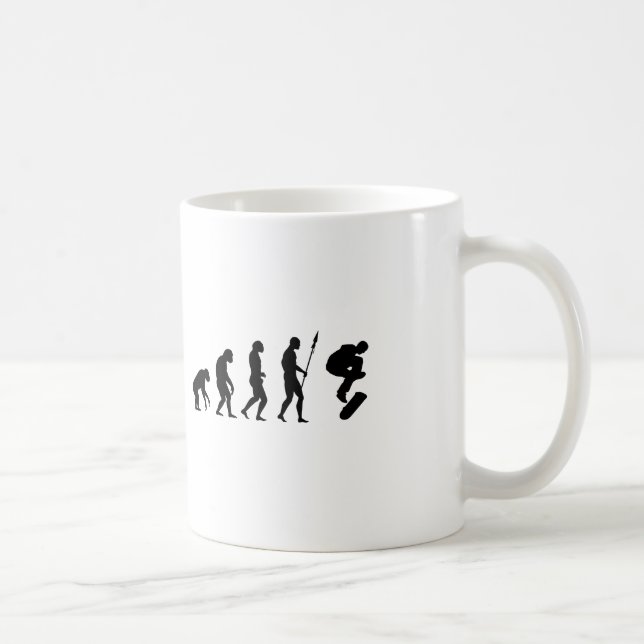 Caneca De Café Evolução do Skateboard (Direita)