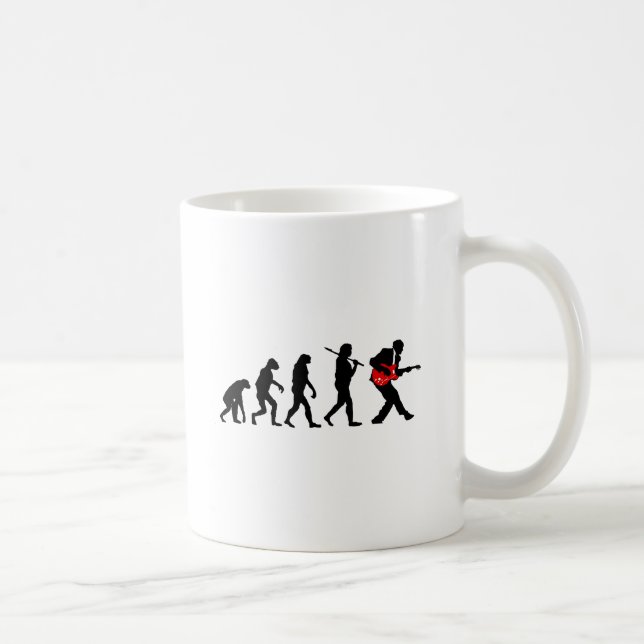 Caneca De Café Evolução do violão (Direita)