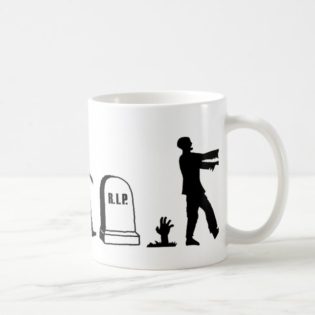 Caneca De Café Evolução do zombi (Direita)