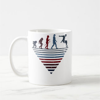 Caneca De Café Evolução Humana - Parkour Vintage do Jogador