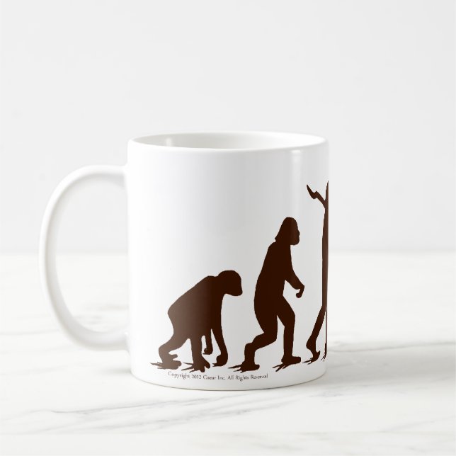 Caneca De Café Evolução oh Yaaaah do macaco da peúga! (Esquerda)