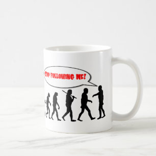 Caneca De Café Evolução. Pare de seguir-me