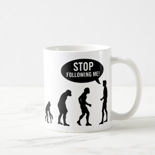 Caneca De Café evolução - pare de seguir-me!
