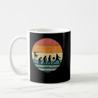 Caneca De Café Evolução Retroativa Vintage Do Jogador Tênis Silho