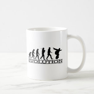 Caneca De Café Evolução - snowboarding