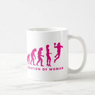 Caneca De Café evolution of handball woman