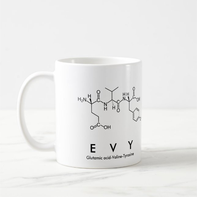 Caneca De Café Evy peptide name mug (Esquerda)