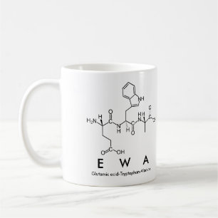 Caneca De Café Ewa peptide name mug