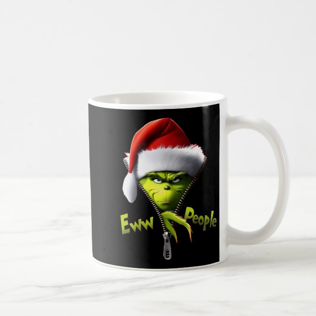 Caneca De Café Eww, People Santa Hat Funny Christmas Mens Womens  (Direita)