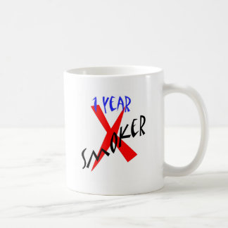 Caneca De Café Ex-fumador de um vermelho de 1 ano