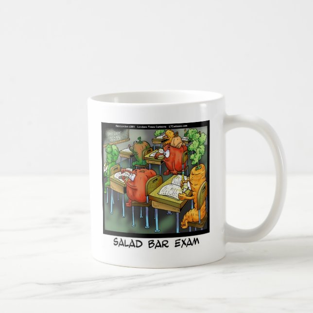 Caneca De Café Exame da Barra de Salada Engraçado (Direita)