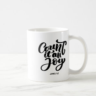 Caneca De Café Excelente Cristão Conte Tudo Alegria