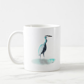 Caneca De Café Excelente de Aquarela Blue Heron Mug