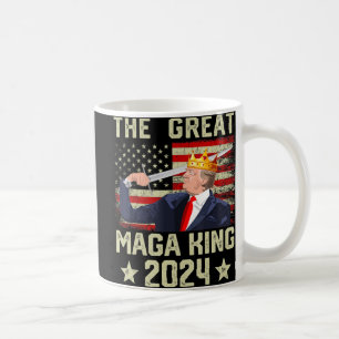 Caneca De Café Excelente MAGA King Trump Biden Política Ultra Meg