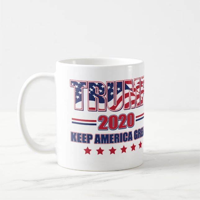 Caneca De Café Excelente Trump 2020 Keep America (Esquerda)