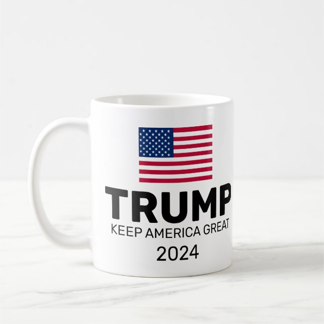 Caneca De Café Excelente Trump 2024 Keep America (Esquerda)
