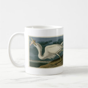 Caneca De Café Excelente White Heron, das Aves da América de Audu