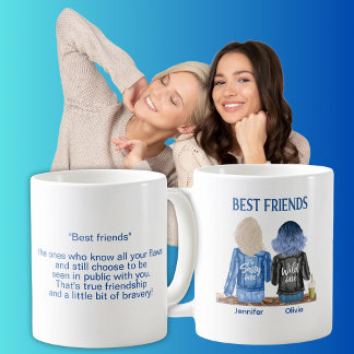 Caneca De Café Excelentes Amigos Personalizados