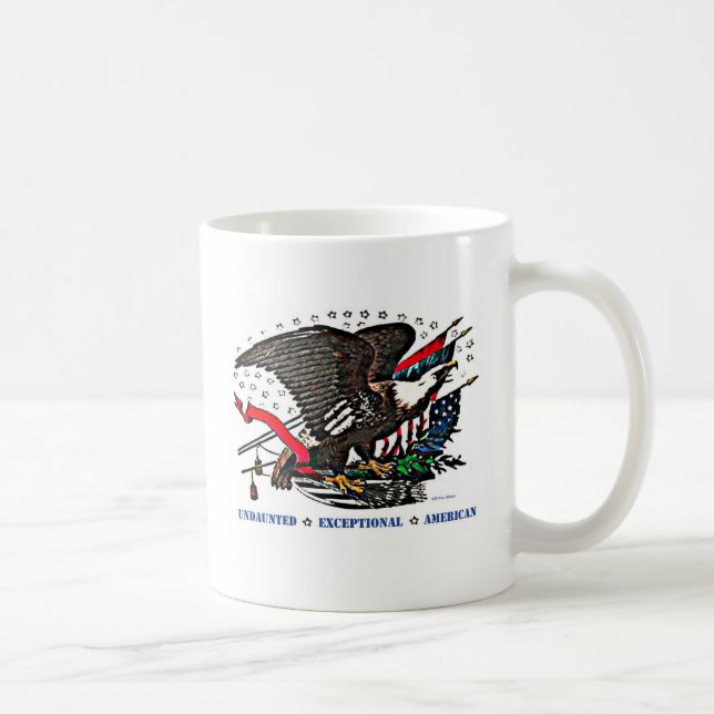 Caneca De Café Exceptionalism americano, eu acredito o (Direita)