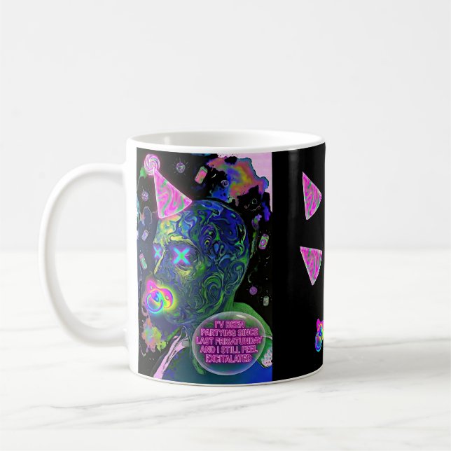 Caneca De Café Excitado - "Ainda Excitado Desde Sexta-feira" (Esquerda)