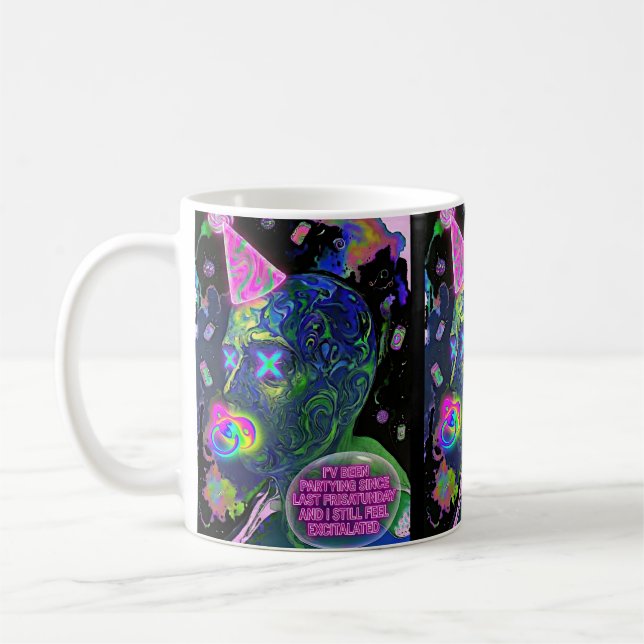 Caneca De Café Excitado - "Ainda Excitado Desde Sexta-feira" (Esquerda)