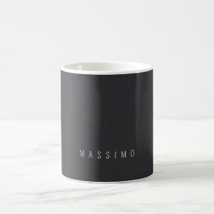 Caneca De Café Exclusivo Nome Pessoal Clássico Preto Branco