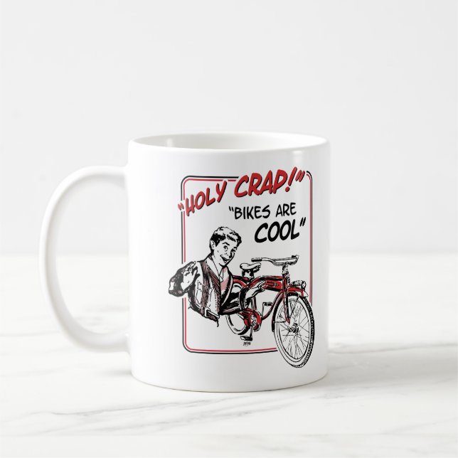 Caneca De Café Excremento santamente!  As bicicletas são legal! (Esquerda)