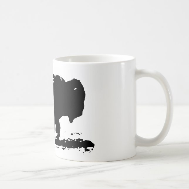 Caneca De Café Executando Buffalo Bison Pop Art (Direita)