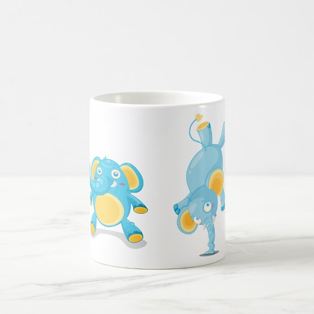 Caneca De Café Executando elefante (Criador carregado)