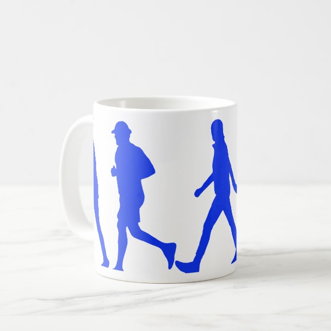 Caneca De Café Executando o trabalho de Corrida (Frente Esquerda)