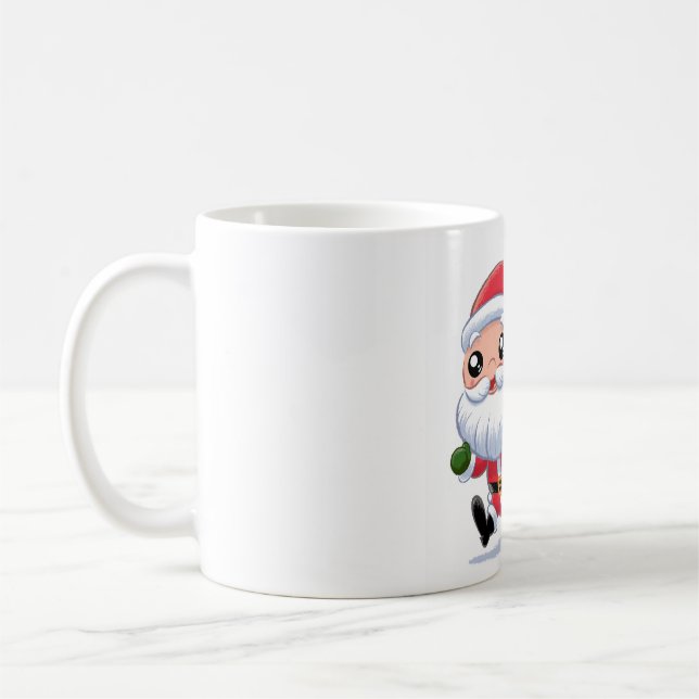 Caneca De Café "Executando Papais noeis com o Saco do Presente |  (Esquerda)