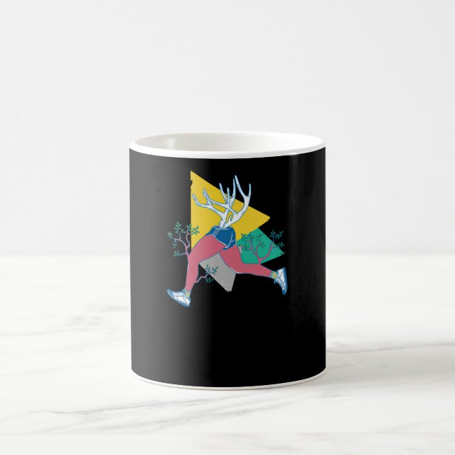 Caneca De Café Executar como um Deer (Centro)