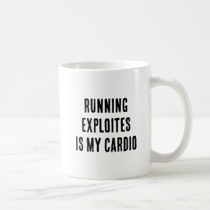 Caneca De Café Executar Exploits É Meu Cardio Engraçado Hacker Ét