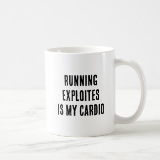 Caneca De Café Executar Exploits É Meu Cardio Engraçado Hacker Ét
