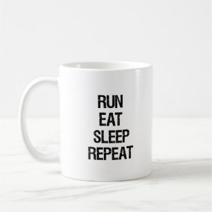 Caneca De Café Executar Repouso Repetir Mug do Runner