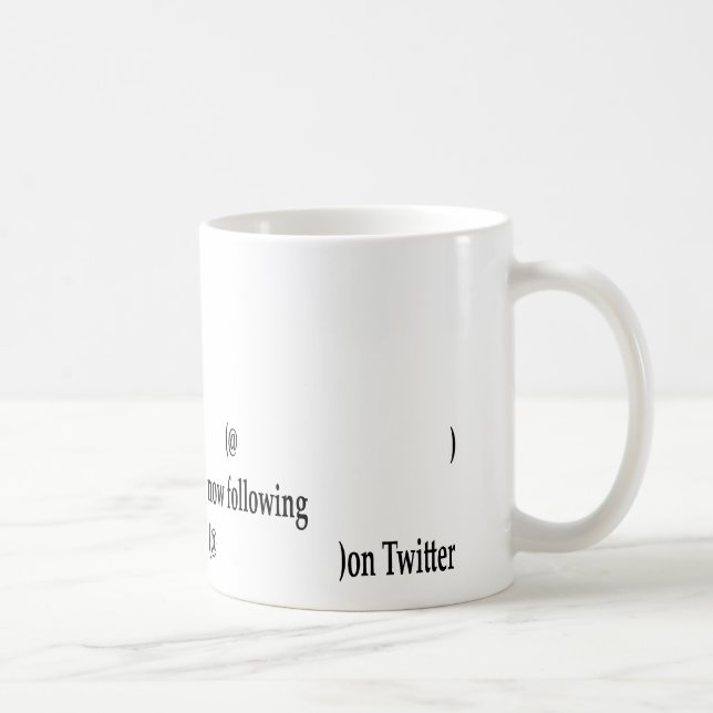 Caneca De Café Exemplo a seguir em Adicionar Texto do Twitter (Direita)