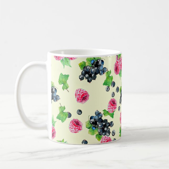 Caneca De Café Exemplo de framboesa e de groselha preta (Esquerda)