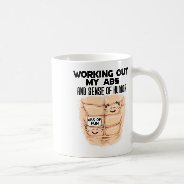 Caneca De Café Exercício engraçado de Abdômen Construção muscular (Direita)