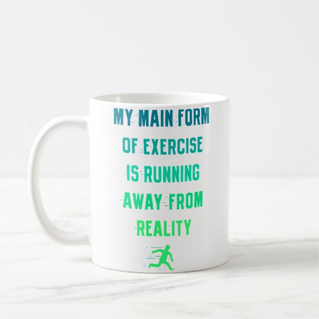 Caneca De Café Exercício Fugindo da Realidade (Esquerda)