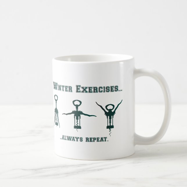 Caneca De Café Exercícios engraçados do inverno (Direita)