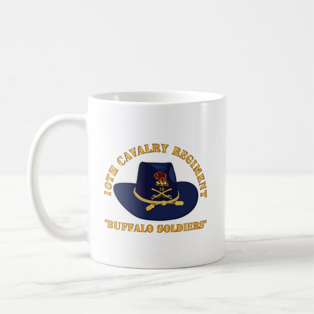 Caneca De Café Exército - 10º Regimento de Cavalaria com Cav Hat (Esquerda)