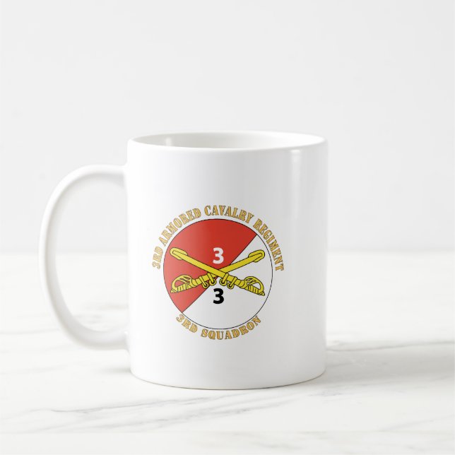 Caneca De Café Exército - 3º Esquadrão - 3º Regimento de Cavalari (Esquerda)