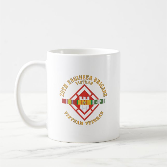 Caneca De Café Exército - Brigada de Engenheiro 20 com VIetnam SV (Esquerda)