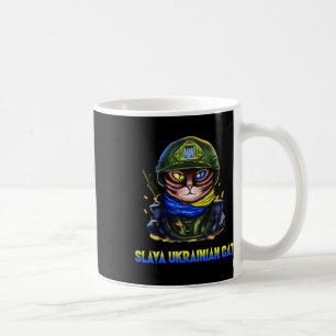 Caneca De Café Exército de Gatos Ucra.nianos Luta Pelo Apoio à Pa