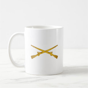 Caneca De Café Exército - Filial de Infantaria com Texto