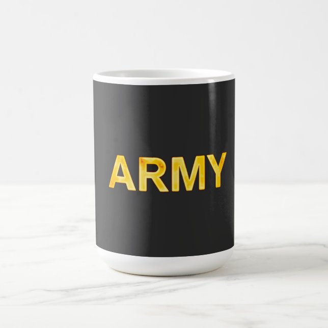 Caneca De Café Exército frente e costas,amarelo e branco (Centro)